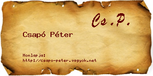 Csapó Péter névjegykártya